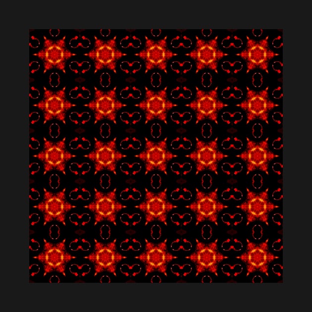 Ominous Red Kaleidoscope pattern (Seamless) 39 by Swabcraft