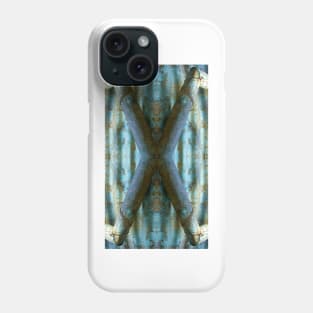 Abstract Pipes on Vertical Corrugated Iron  - by Avril Thomas Phone Case