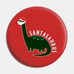 Santasaurus Funny Dinosaur Christmas Pin