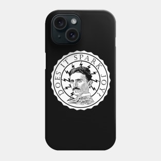 Nikola Tesla -Does it spark joy? Phone Case