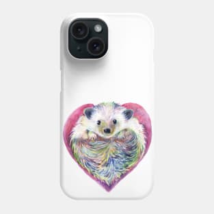 HedgeHog Heart by Michelle Scott of dotsofpaint studios Phone Case