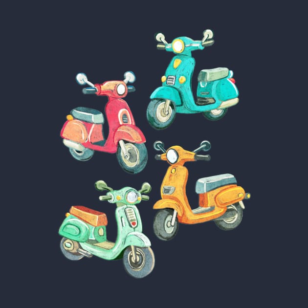 Pastel Chalkboard Scooters by micklyn