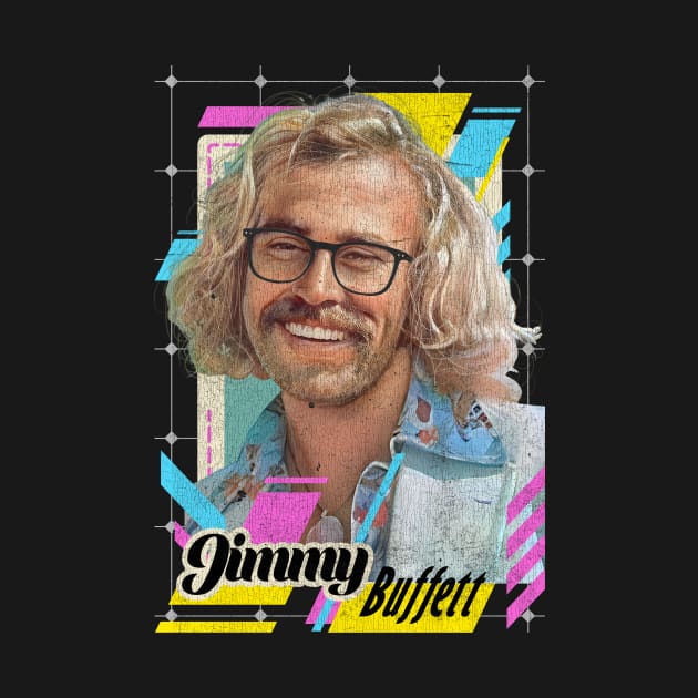 Jimmy Buffett Retro Vintage by PONGEISM STRIPEYE