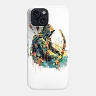 Archer Bowman Portrait Fighter Mistery Shadow Abstract Phone Case