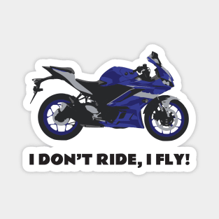 I don't ride, I fly! Yamaha YZF-R3 Blue Magnet