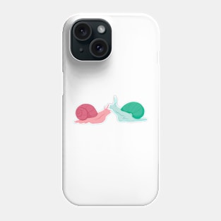 Pink and Green Snails Phone Case