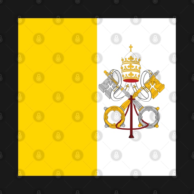 Flag of Vatican City, Catholic Papal State Gift For Men, Women & Kids by Art Like Wow Designs