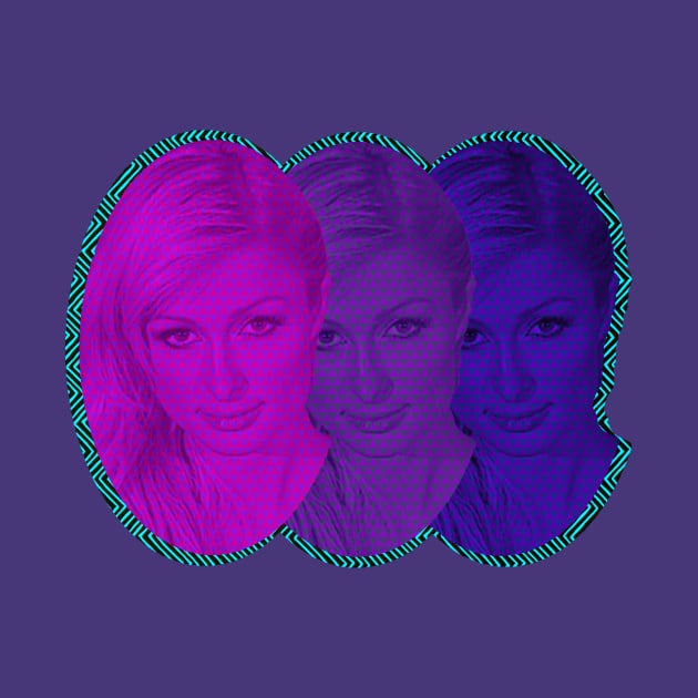 Paris Hilton Mugshot Threeways by SABREart