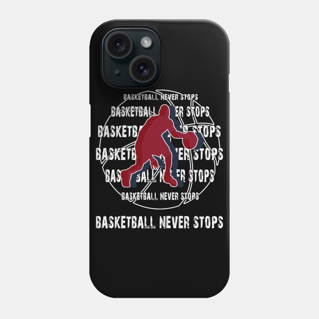 Basketball Never Stops Phone Case by valentinahramov