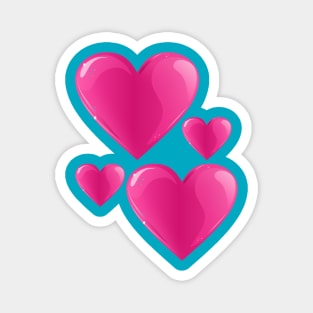 Hearts - on Valentine´s Day Magnet