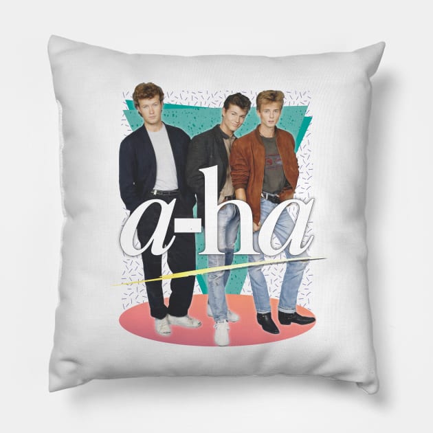 Vintage Style 80s A-Ha Design Pillow by DankFutura