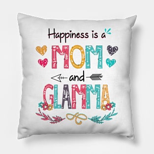 Happiness Is A Mom And Glamma Wildflower Happy Mother's Day Pillow