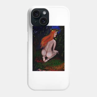 Naked forest woman Phone Case