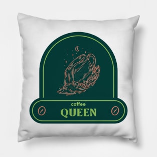 coffee queen vintage for womens Pillow