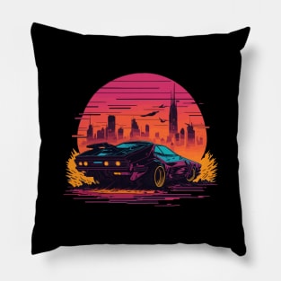 Cyberpunk car anime Pillow