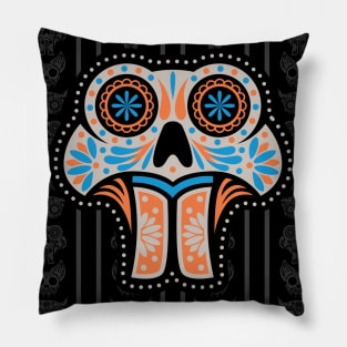 Beaver Sugar Skull Wallpaper Pillow