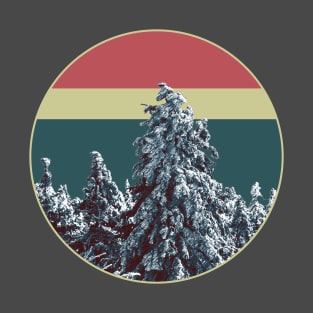 Retro Snow Tree T-Shirt