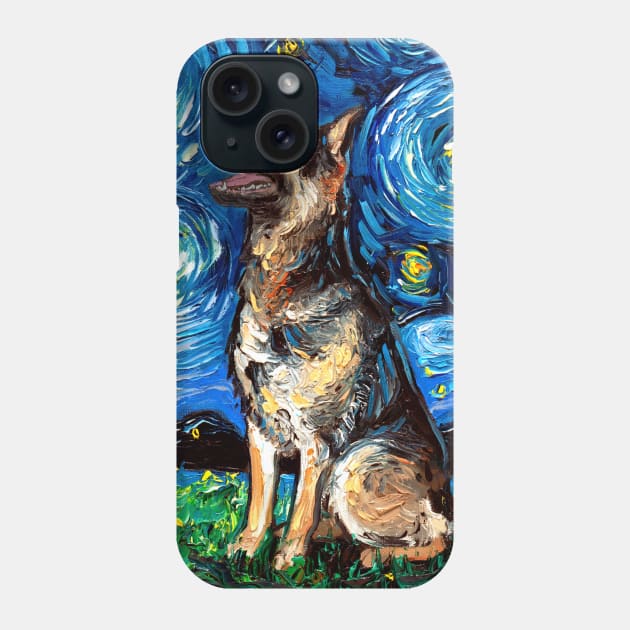 German Shepherd Night 2 Phone Case by sagittariusgallery