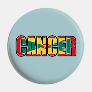 Cancer Grenadian Horoscope Heritage DNA Flag Pin