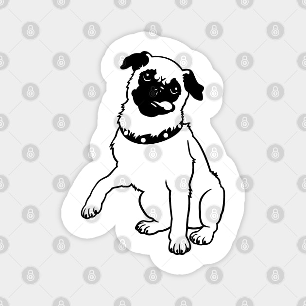 Cute Pug Magnet by CraftyCatz
