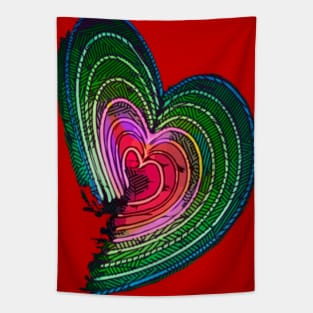 Fasbytes Rainbow heart Tapestry