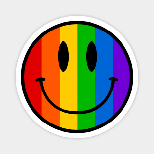 Rainbow Smiley Face Magnet