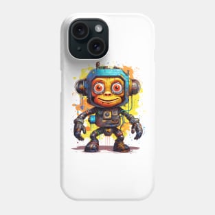 Cartoon monkey robots. T-Shirt, Sticker. Phone Case