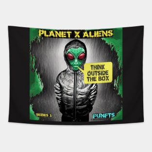 Funny Alien Retro 80's Slogan Quote Tapestry