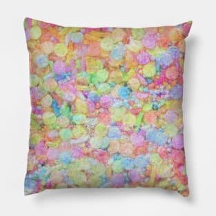 Candy Sprinkles All Over Impressionist Painting Pillow