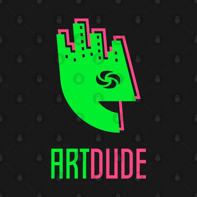 YourArtDude Logo In Lime And Magenta by yourartdude