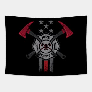 Firefighter Thin Red Line For Dad Tapestry