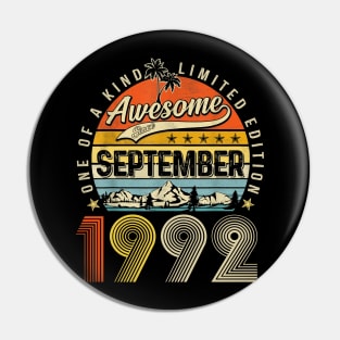 Awesome Since September 1992 Vintage 31st Birthday Pin