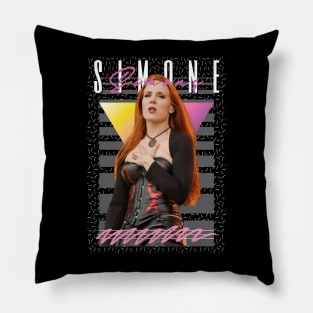 simone simons Retro Style Fan Art Pillow