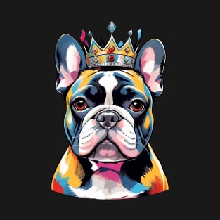 Colorful Crown French Bulldog T-Shirt