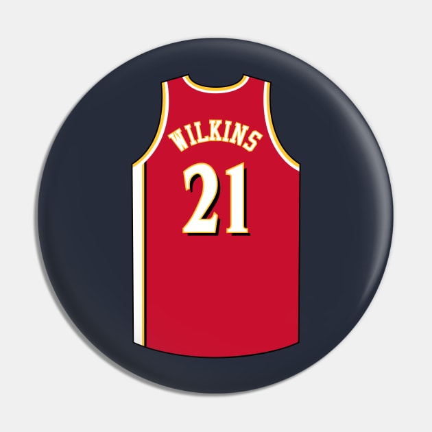 Dominique Wilkins Atlanta Jersey Qiangy Pin by qiangdade