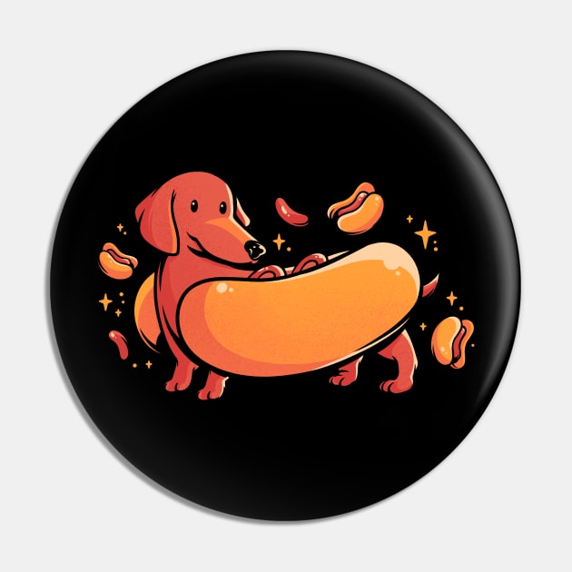 Hot Doggo - Cute Dachshund Dog Gift Pin by eduely