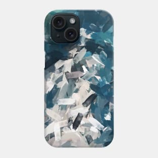 Edge of the Blue Ocean Abstract Painting Phone Case