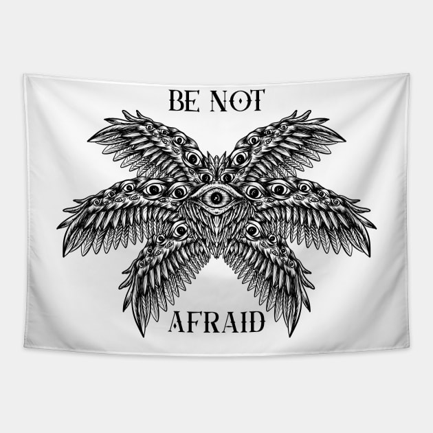 Burning Bright: Seraph Biblically Accurate Angel Design Tapestry by Holymayo Tee