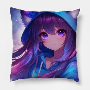 Galaxy Anime Girl Pillow