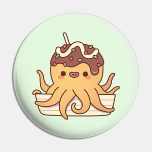 Cute Octopus Japanese Takoyaki Snack Pin