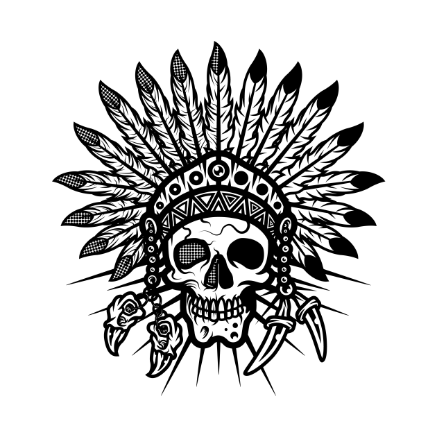 Tribal Skull - Skull - T-Shirt | TeePublic