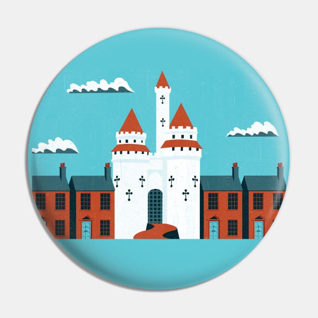 Castle Pin by Neil Webb | Illustrator