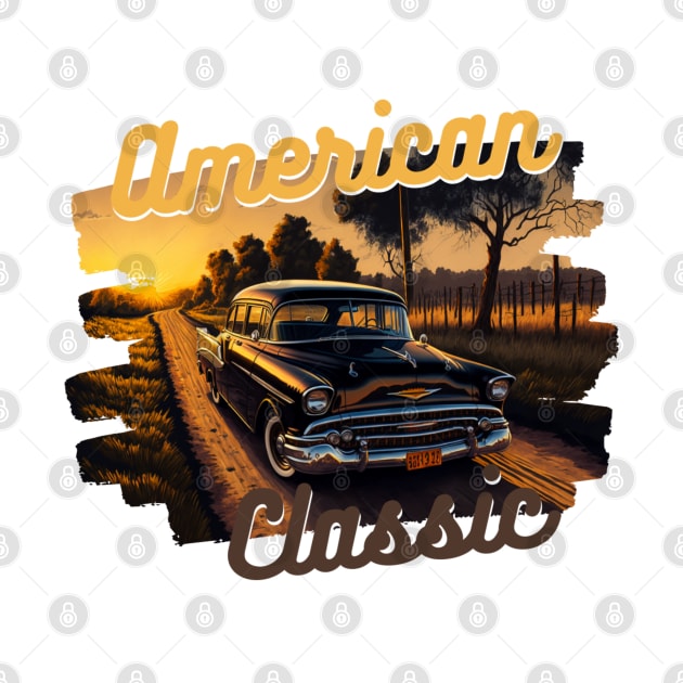 American Classic Car Inspired by The Chevy Bel Air by TheArtfulAllie