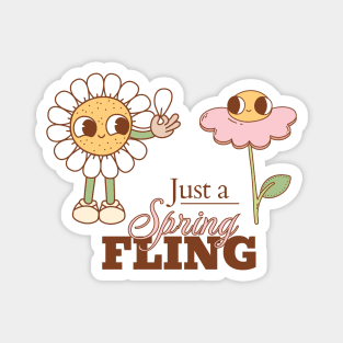 Cute Spring Fling Design Magnet