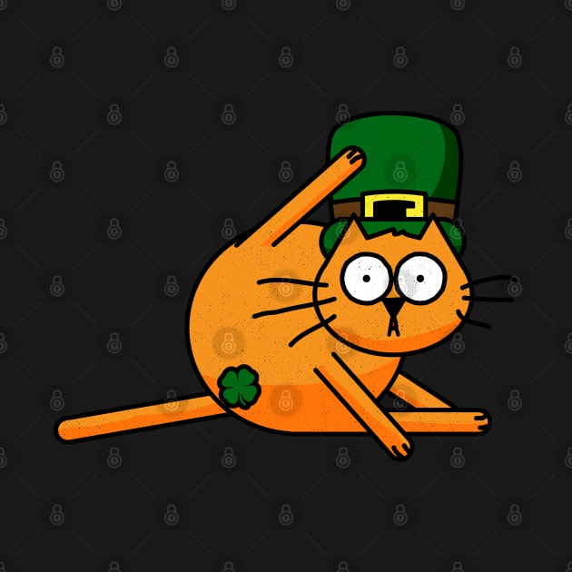 St Patricks Day Cat Leprechaun Shamrock Censor by BraaiNinja