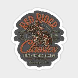 Red Rider Classics Motorcycles Magnet