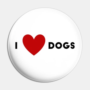 I Heart Dogs Pin