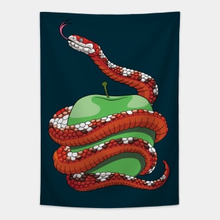 Snake and apple Tapestry