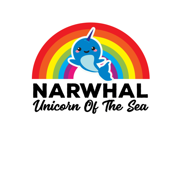 Narwhal. Unicorn Of The Sea! Cute Kawaii Whale Lovers T-Shirt by teemaniac