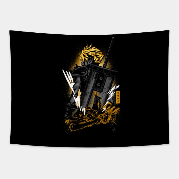 Strife & Fenrir Tapestry by HyperTwenty